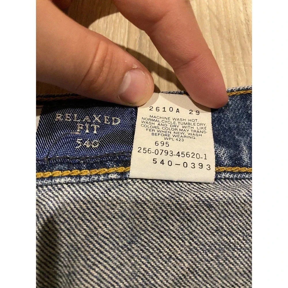 Levi's 540 Signature Relaxed Fit Jeans Mens True 34x29 Vintage Denim Gold Tab